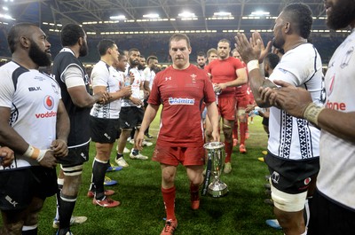 151114 - Wales v Fiji - Dove Men Series -Gethin Jenkins of Wales at the end of the game