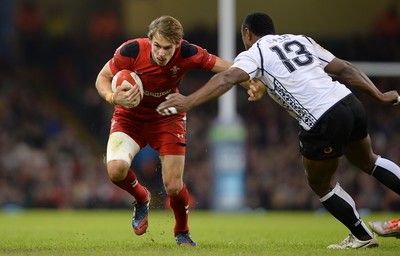 151114 - Wales v Fiji - Dove Men Series -Liam Williams of Wales is tackled by Vereniki Goneva of Fiji