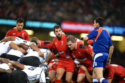 151114 - Wales v Fiji - Dove Men Series -Scott Baldwin and Gethin Jenkins of Wales