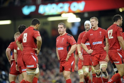 151114 - Wales v Fiji - Dove Men Series -Gethin Jenkins(centre) of Wales(c) Huw Evans Agency