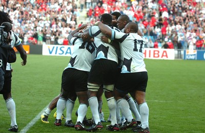 29.09.07 - Wales v Fiji - Rugby World Cup 2007 - Fiji Celebrate victory 