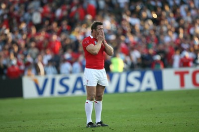 29.09.07 Wales v Fiji... Wales' Ian Gough dejected at the end of the game. 