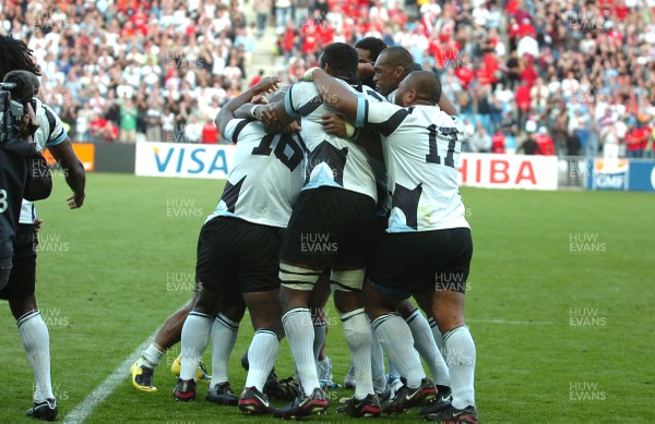 29.09.07 - Wales v Fiji - Rugby World Cup 2007 - Fiji Celebrate victory 