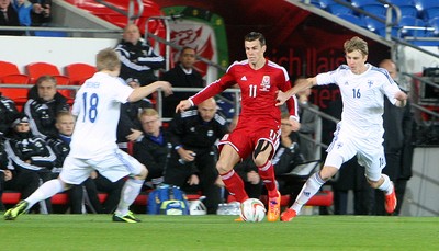 161113 - Wales vs Finland - International Friendly Gareth Bale in action for Wales(c) Huw Evans Agency