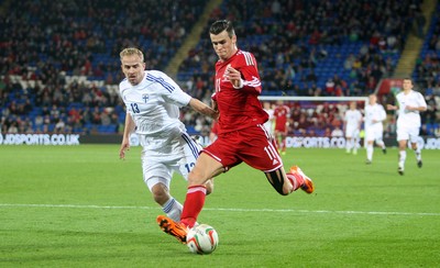 161113 - Wales vs Finland - International Friendly Gareth Bale in action for Wales(c) Huw Evans Agency