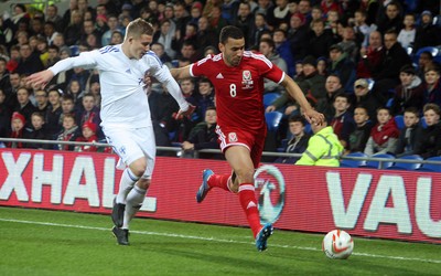 161113 - Wales vs Finland - International Friendly Hal Robson Kanu in action(c) Huw Evans Agency