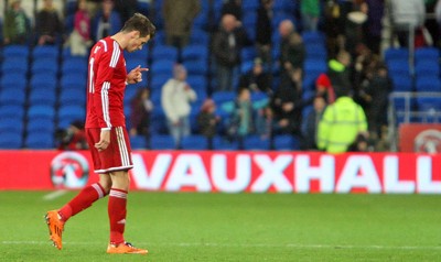 161113 - Wales vs Finland - International Friendly Gareth Bale at the final whistle(c) Huw Evans Agency