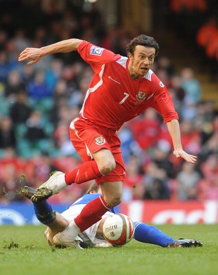 28.03.09 - Wales v Finland, FIFA World Cup 2010 Qualifying Group 4 -  Wales' Simon Davies 