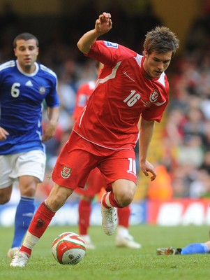 28.03.09 - Wales v Finland, FIFA World Cup 2010 Qualifying Group 4 -  Wales' Aaron Ramsey 