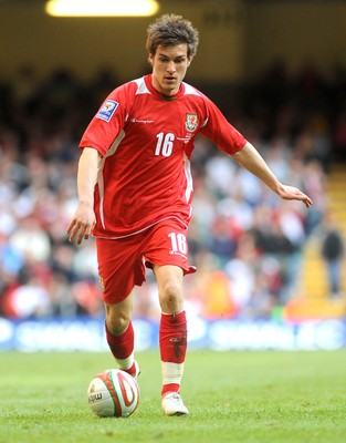 28.03.09 - Wales v Finland, FIFA World Cup 2010 Qualifying Group 4 -  Wales' Aaron Ramsey 