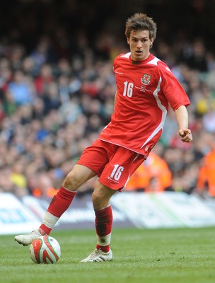 28.03.09 - Wales v Finland, FIFA World Cup 2010 Qualifying Group 4 -  Wales' Aaron Ramsey 