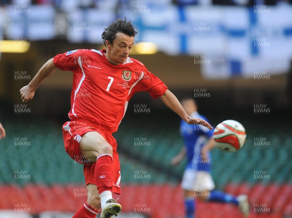 28.03.09 - Wales v Finland, FIFA World Cup 2010 Qualifying Group 4 -  Wales' Simon Davies 