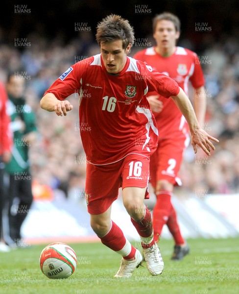 28.03.09 - Wales v Finland, FIFA World Cup 2010 Qualifying Group 4 -  Wales' Aaron Ramsey 