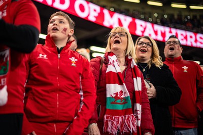 100324 - Wales v France - Guinness Six Nations - Fans during the game 