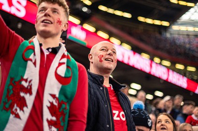 100324 - Wales v France - Guinness Six Nations - Fans during the game 