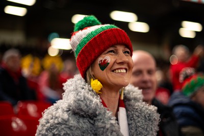 100324 - Wales v France - Guinness Six Nations - Fans during the game 