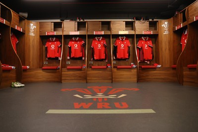 100324 - Wales v France - Guinness 6 Nations Championship - Wales dressing room before the game