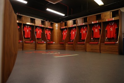 100324 - Wales v France - Guinness 6 Nations Championship - Wales dressing room before the game