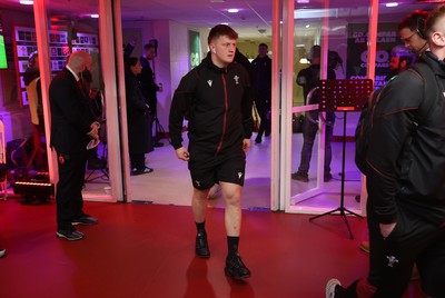 100324 - Wales v France - Guinness 6 Nations Championship - Evan Lloyd of Wales arrives at the stadium