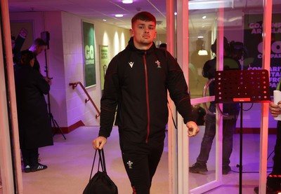 100324 - Wales v France - Guinness 6 Nations Championship - Alex Mann of Wales arrives at the stadium