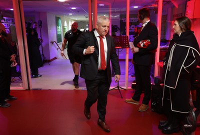 100324 - Wales v France - Guinness 6 Nations Championship - Wales Head Coach Warren Gatland arrives at the stadium