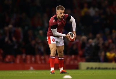 100324 - Wales v France - Guinness 6 Nations Championship - Cameron Winnett of Wales during the warm up