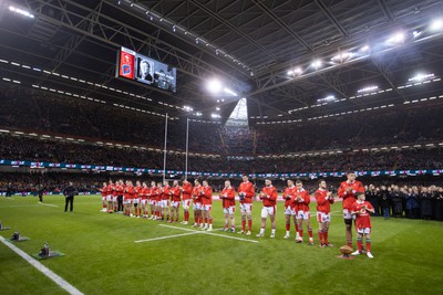 100324 - Wales v France - Guinness 6 Nations Championship - Wales tribute to Barry John