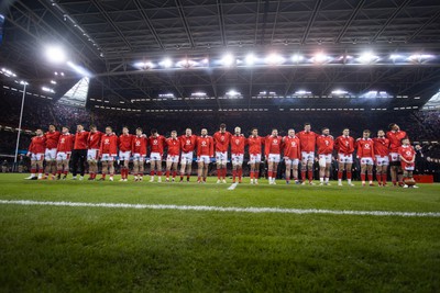 100324 - Wales v France - Guinness 6 Nations Championship - Wales anthem