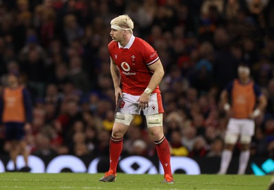 100324 - Wales v France - Guinness 6 Nations Championship - Aaron Wainwright of Wales 