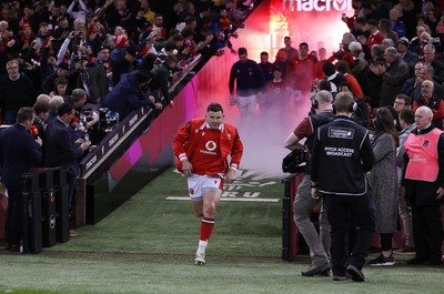 100324 - Wales v France - Guinness 6 Nations Championship - Ellot Dee of Wales walks on for his 50th cap