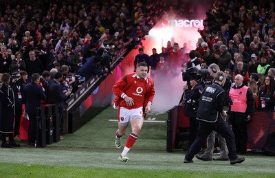 100324 - Wales v France - Guinness 6 Nations Championship - Ellot Dee of Wales walks on for his 50th cap