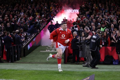 100324 - Wales v France - Guinness 6 Nations Championship - Ellot Dee of Wales walks on for his 50th cap