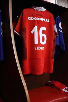 100324 - Wales v France - Guinness 6 Nations Championship - Evan Lloyd of Wales jersey