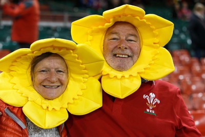 100324 - Wales v France - Guinness Six Nations - Wales fans before the match