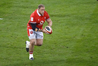 100324 - Wales v France - Guinness Six Nations - Corey Domachowski of Wales on the attack