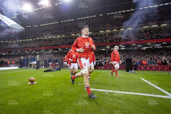 100324 - Wales v France - Guinness 6 Nations Championship - Alex Mann of Wales runs onto the pitch
