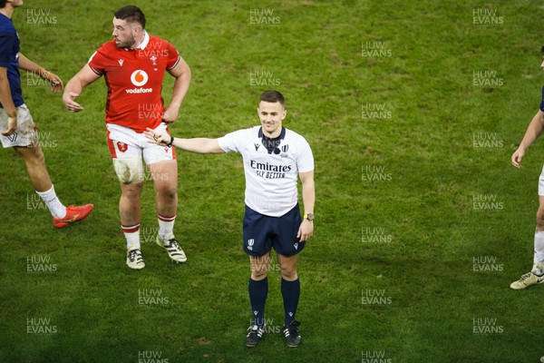 100324 - Wales v France - Guinness Six Nations - Referee Luke Pearce
