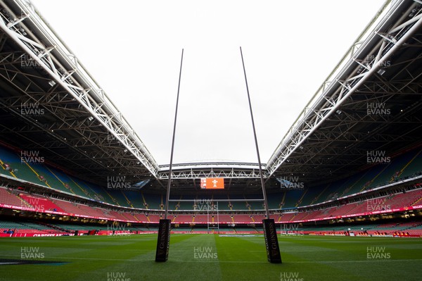 110322 - Wales v France - Guinness Six Nations - A general view of Principality Stadium ahead of kick off