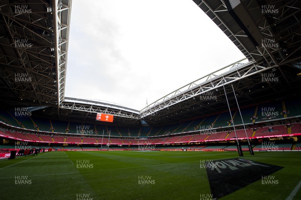 110322 - Wales v France - Guinness Six Nations - A general view of Principality Stadium ahead of kick off