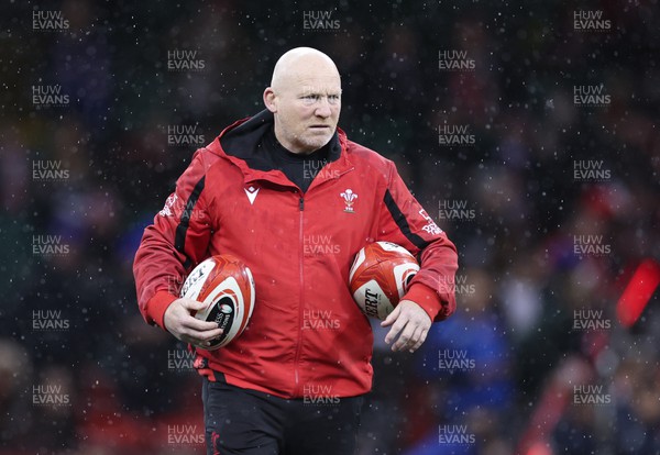 110322 Wales v France, Guinness Six Nations 2022 - Wales kicking coach Neil Jenkins during warm up