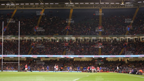 110322 Wales v France, Guinness Six Nations 2022 - A general view of the Principality Stadium during the match