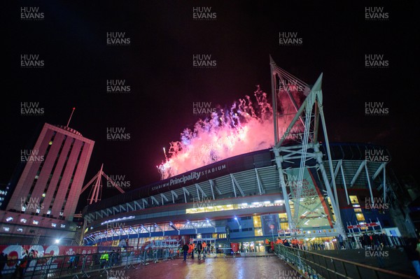 110322 - Wales v France - Guinness Six Nations - Principality Stadium pyrotechnics
