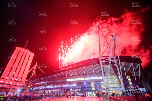 110322 - Wales v France - Guinness Six Nations - Principality Stadium pyrotechnics