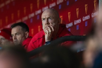 150226 - Wales v France - Wales Coach Steve Tandy looks on during the game 
