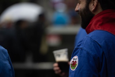 150226 - Wales v France - Guinness Six Nations - Fans in Cardiff City Centre ahead of the game 