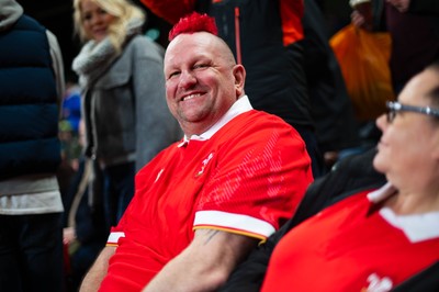 150226 - Wales v France - Guinness Six Nations - Fans during the game 