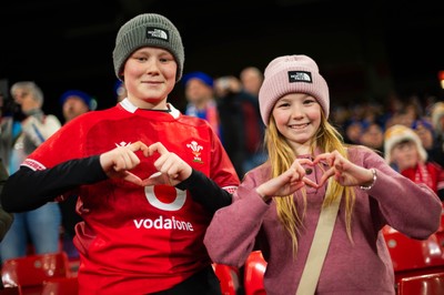 150226 - Wales v France - Fans during the game 