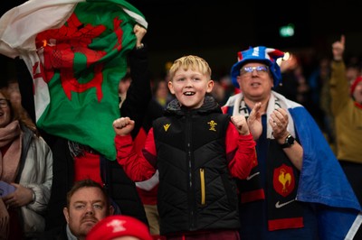 150226 - Wales v France - Guinness Six Nations - Fans during the game 