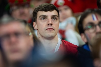 150226 - Wales v France - Fans during the game 