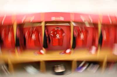 150226 - Wales v France - Guinness Six Nations Championship - Wales dressing room before the game